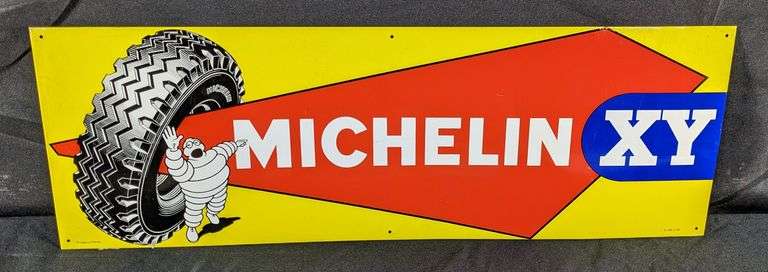 VINTAGE MICHELIN XY TIRES SIGN WITH BIBENDUM MAN