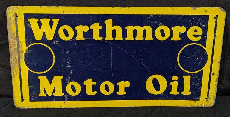 TIN SIGN WORTHMORE MOTOR OIL