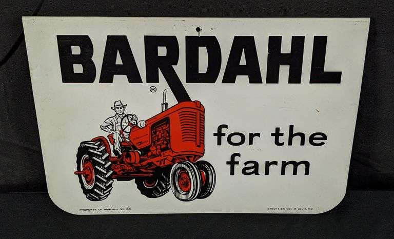TIN OIL RACK SIGN BARDAHL FOR THE FARM (TRACTOR)