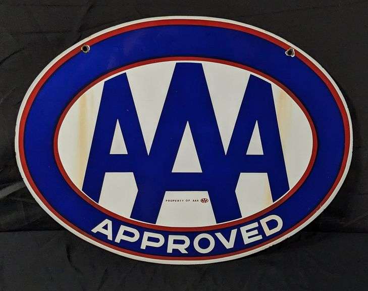 PORCELAIN SIGN TRIPLE A AAA APPROVED (2 SIDED)