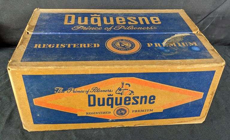 EMPTY DUQUESNE PILSENER CARDBOARD CASE 24 - 12 OZ STEINIE BOTTLES
