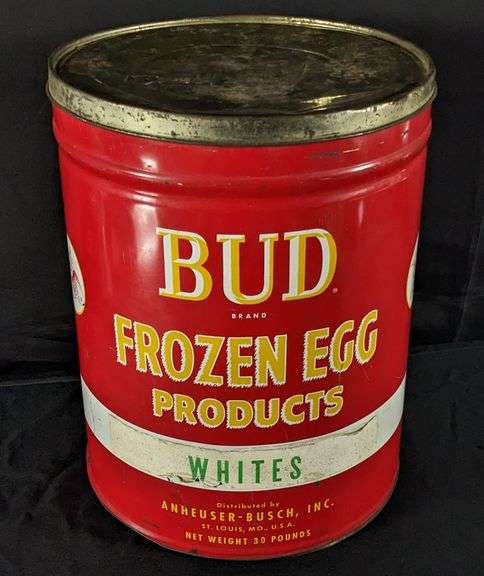 30# TIN CAN ANHEUSER BUSH BUD FROZEN EGG PRODUCTS ST LOUIS MO
