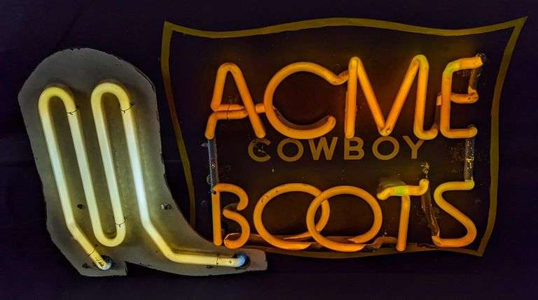 VINTAGE ACME COWBOY BOOTS NEON SIGN