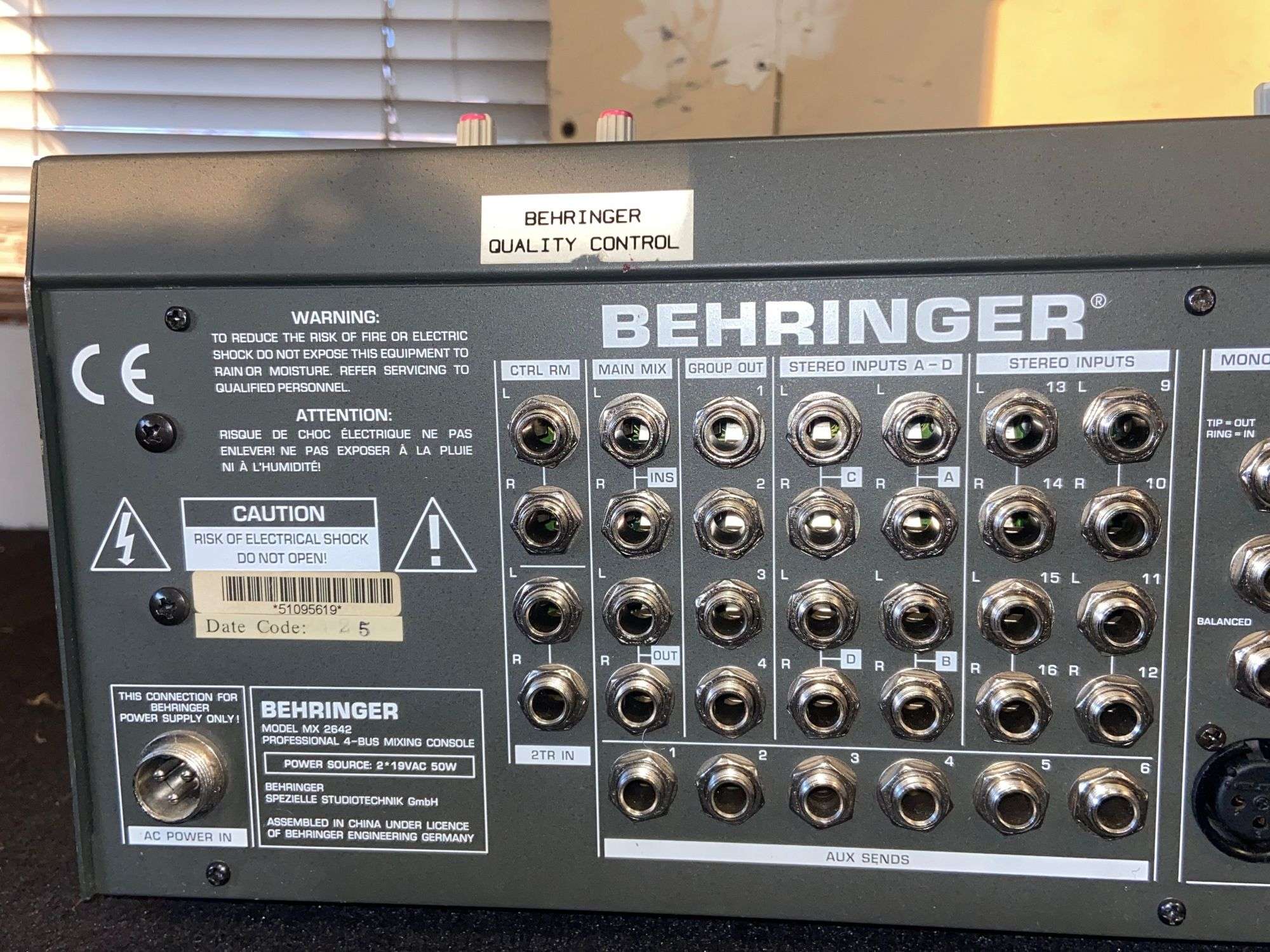 ベリンガー ミキサー BEHRINGER EURORACK MXB1002 BEHRINGER