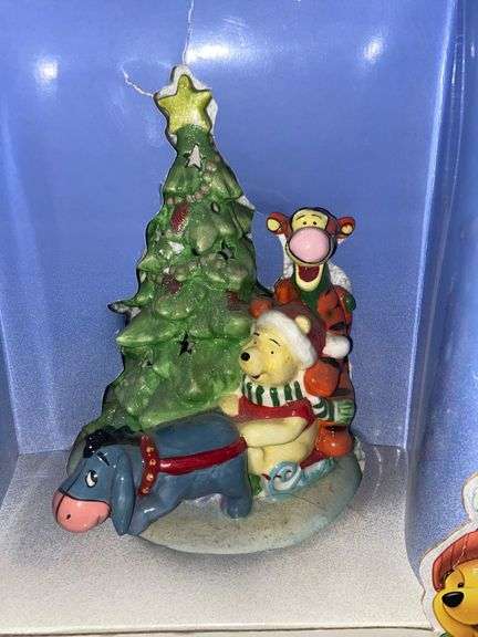 Winnie the Pooh brass band Christmas Carol sets, ornaments, light
