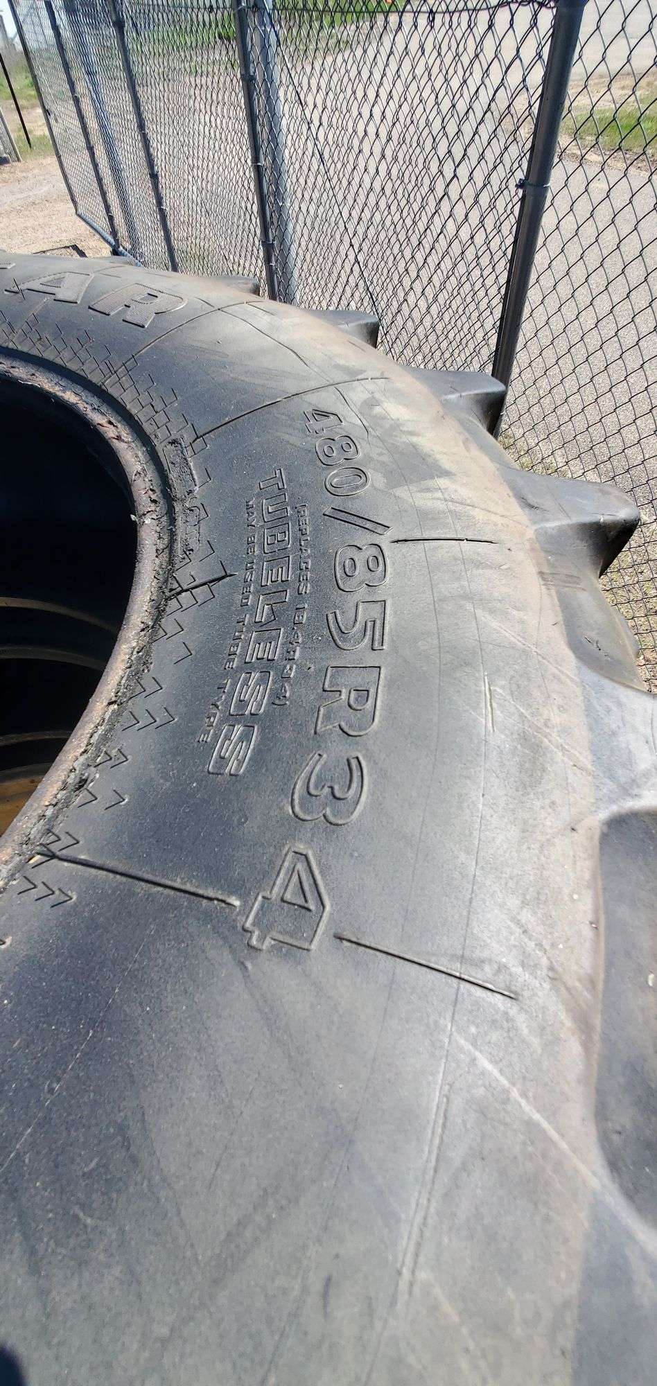 480/85R34 tractor tires - McLaughlin Auctioneers, LLC- mc-bid.com