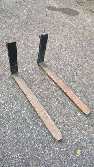 Forklift Forks, 48", Steel, 5,000 lbs Capacity