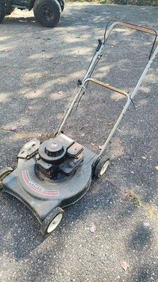 White Push Lawn Mower