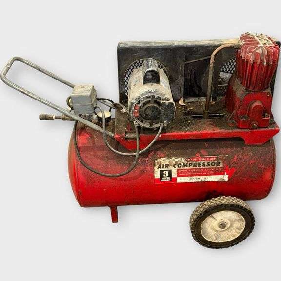 Sears Roebuck Air Compressor, Model 106.173842, 3 HP, 150 PSI, Electric ...