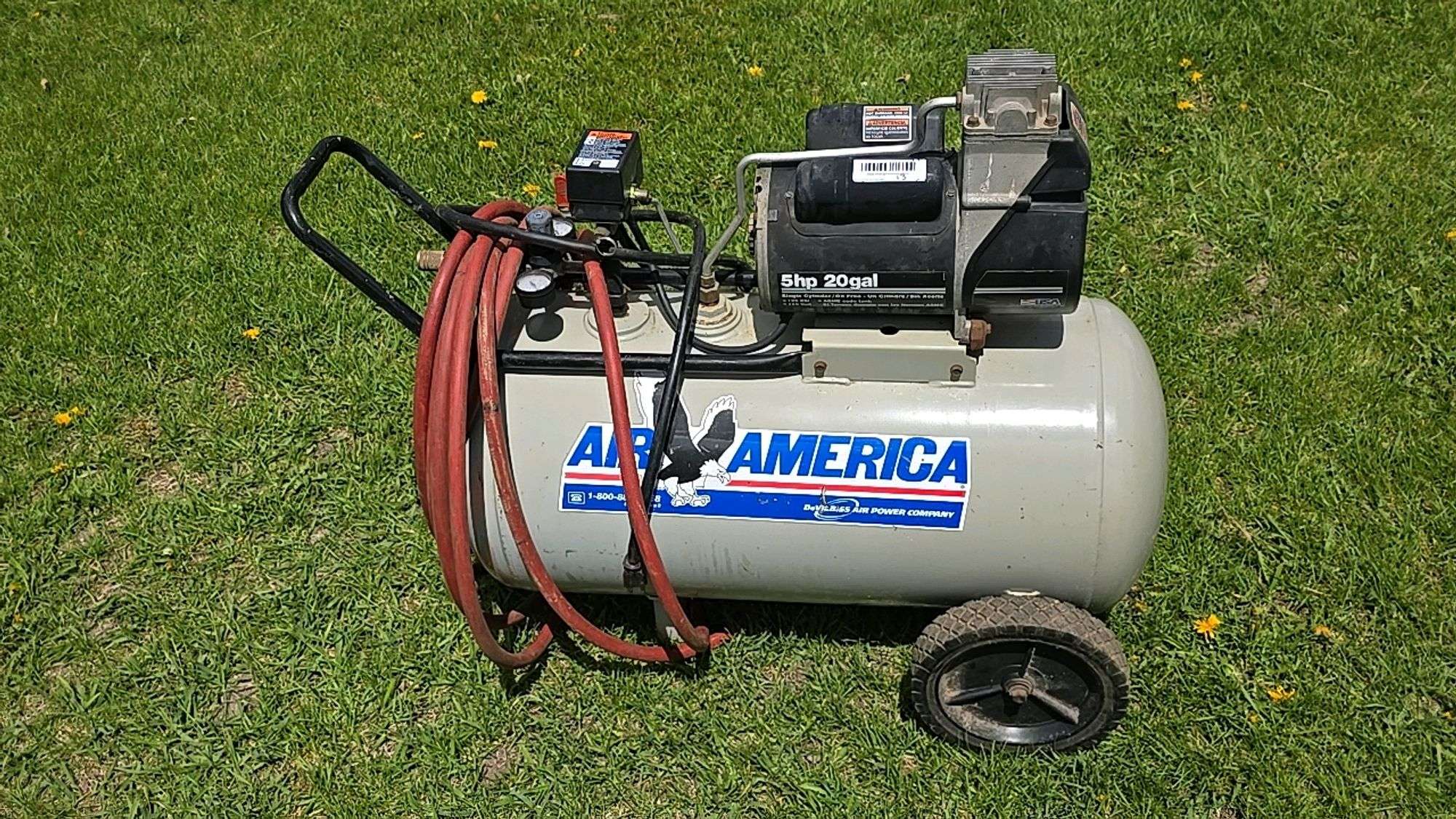 Air America 5 HP 20 Gallon Portable Air Compressor - McLaughlin  display picture 1