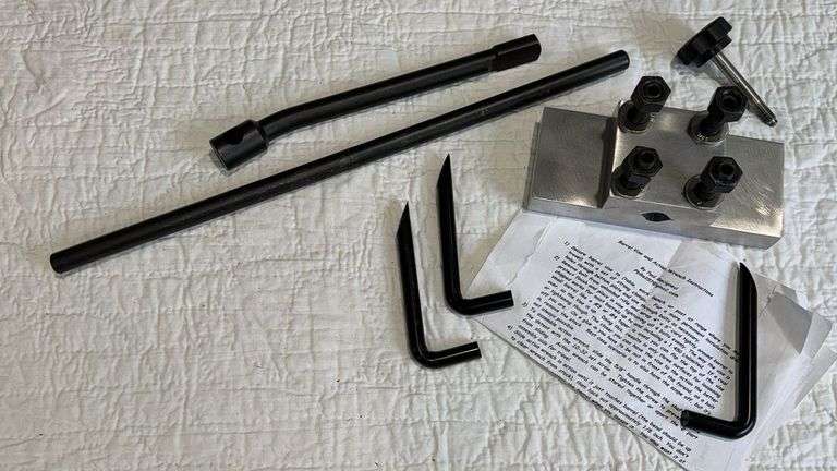 Barrel Vise and Action Wrench Parts, Black and Silver, Instructions Included