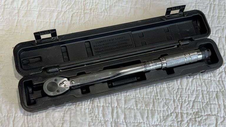 Torque Wrench, 3/8 inch Drive, Steel, Includes Storage Case, Approx. 18 ...