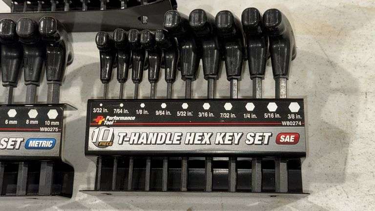 Powerbuilt T-Handle Hex Key Set, 20-Piece, Metric & SAE Sizes