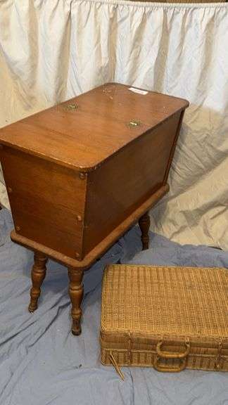 Sewing Cabinet, Sew Pro Sew E-Z Genii Sewing Machine with Accessories and Case