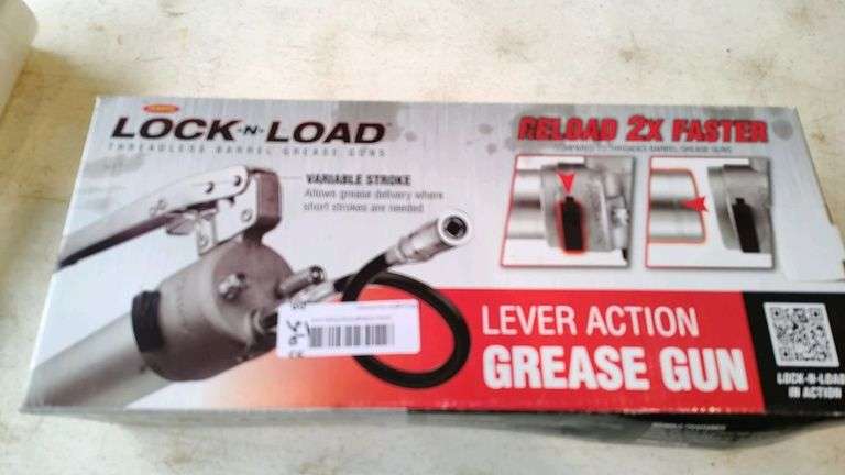 Lock-n-Load Lever Action Grease Gun, Reload 2X Faster, 10,000 PSI