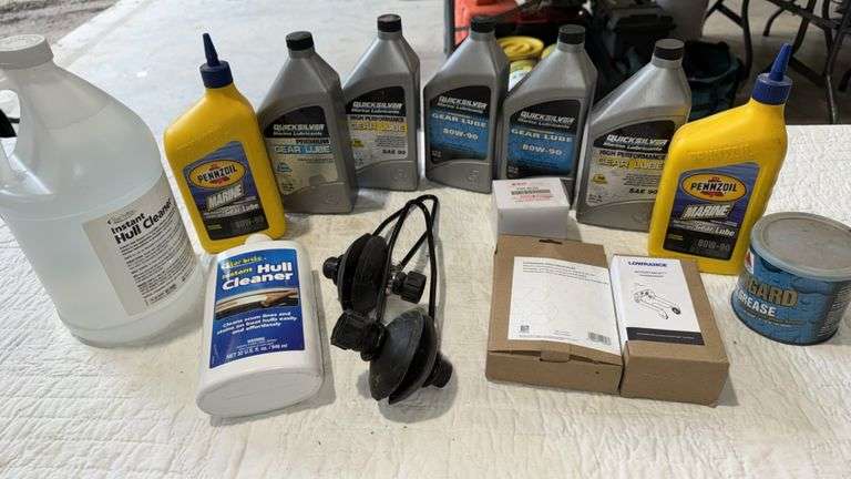 Marine Gear Lube & Cleaner Lot: Quicksilver, Pennzoil, Star brite, Lowrance