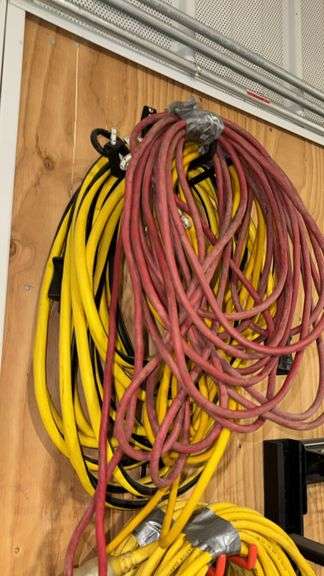 Yellow and Red Extension Cords, 50-100 ft, Standard Plug, 15A 125V ...