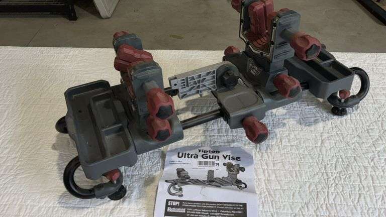 Tipton Ultra Gun Vise, Adjustable Clamps, Gray/Red