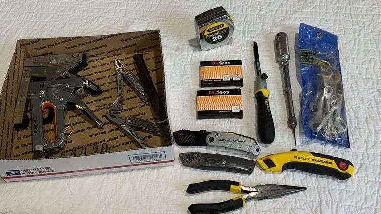 Stanley FatMax Hand Tools with Staple Gun, Multi-Tool, and Utility Knives