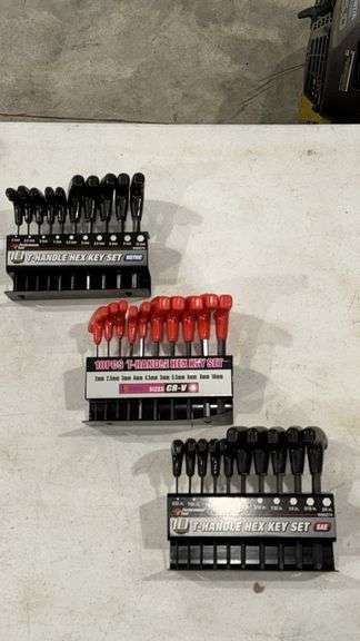 Powerbuilt T-Handle Hex Key Set, 20-Piece, Metric & SAE Sizes