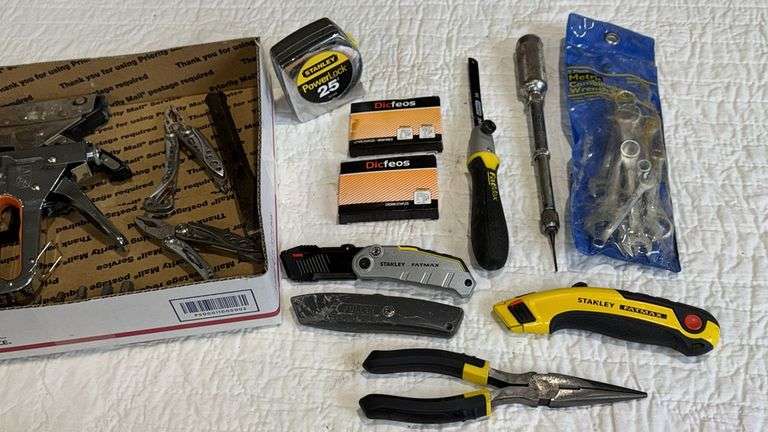 Stanley FatMax Hand Tools with Staple Gun, Multi-Tool, and Utility Knives