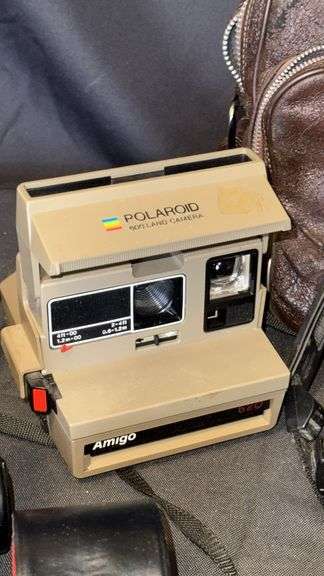 Minolta X-700 35mm Film Camera with Lenses, Polaroid Amigo 620, Flash