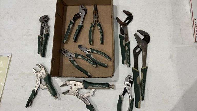 Masterforce Hand Tools Set, 8 Pieces, Steel, Rubber Grip