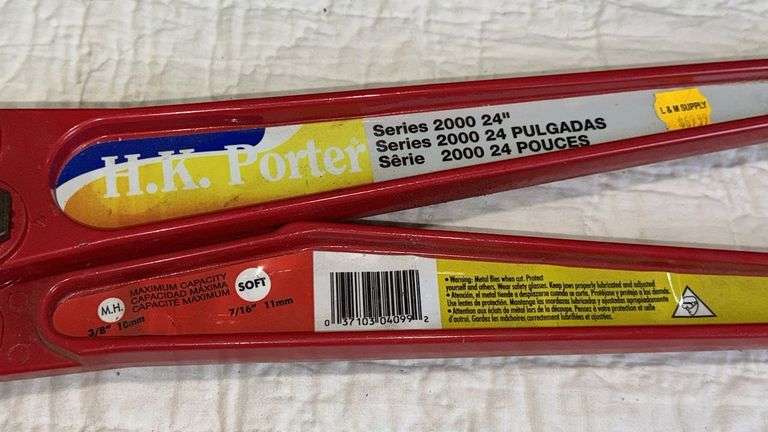 H.K. Porter Series 2000 24" Bolt Cutter, Rubber Grips