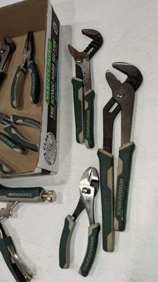 Masterforce Hand Tools Set, 8 Pieces, Steel, Rubber Grip