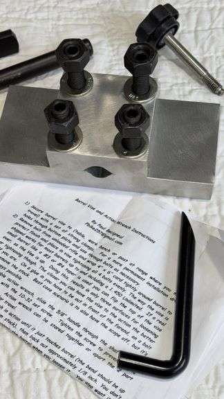 Barrel Vise and Action Wrench Parts, Black and Silver, Instructions Included