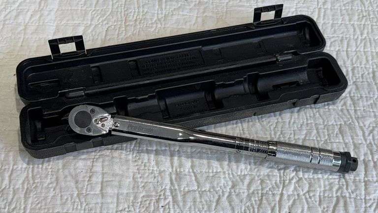 Torque Wrench, 3/8 inch Drive, Steel, Includes Storage Case, Approx. 18 ...
