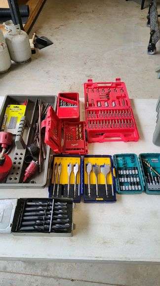 Milwaukee, Irwin, DeWalt Drill Bit Set with Case