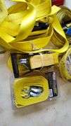 TRS Ratchet Straps and 30,000 lbs Tow Strap, Yellow and Red