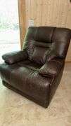 Dark Brown Power Recliner Chair, Leather/Faux Leather, Electrical