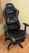 Dowinx Black and Gray Gaming Chair, Adjustable Recline, Headrest & Lumbar Support