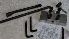 Barrel Vise and Action Wrench Parts, Black and Silver, Instructions Included