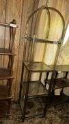 Lightweight Metal and Plastic Shelving Unit, 4 Shelves, Arched Top
