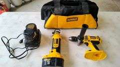 DeWalt XRP 18V Cordless Drill & Reciprocating Saw Set with Charger and Bag