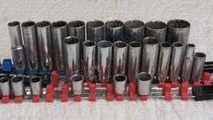 Craftsman Sockets, 24 Pieces, 1/2-inch Drive, Chrome Plated