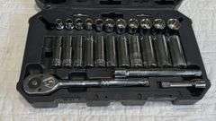 Crescent Chrome 20-Piece Socket Wrench Set with Case