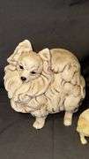 Ceramic Dog Figurines, Pomeranian, 20th Century
