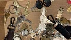 Large Lot of Miscellaneous Metal Keys and Keychains