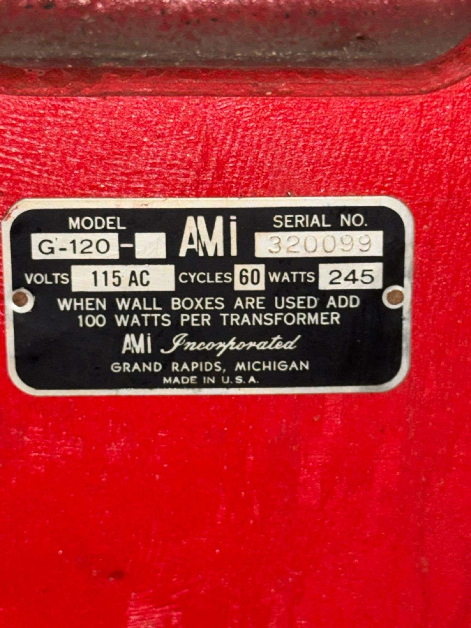 AMI G-120 Multihorn High Fidelity Jukebox, no power cord. Unknown
