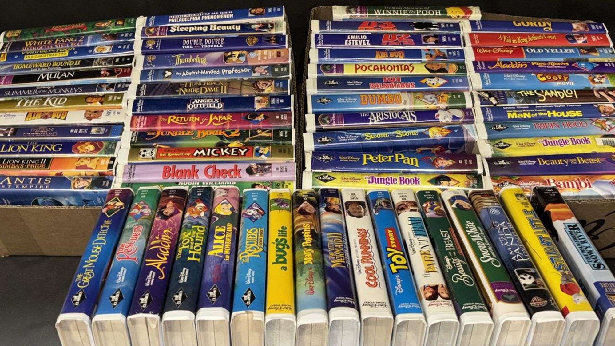 Collection of Disney VHS Classics including The Lion King, Aladdin