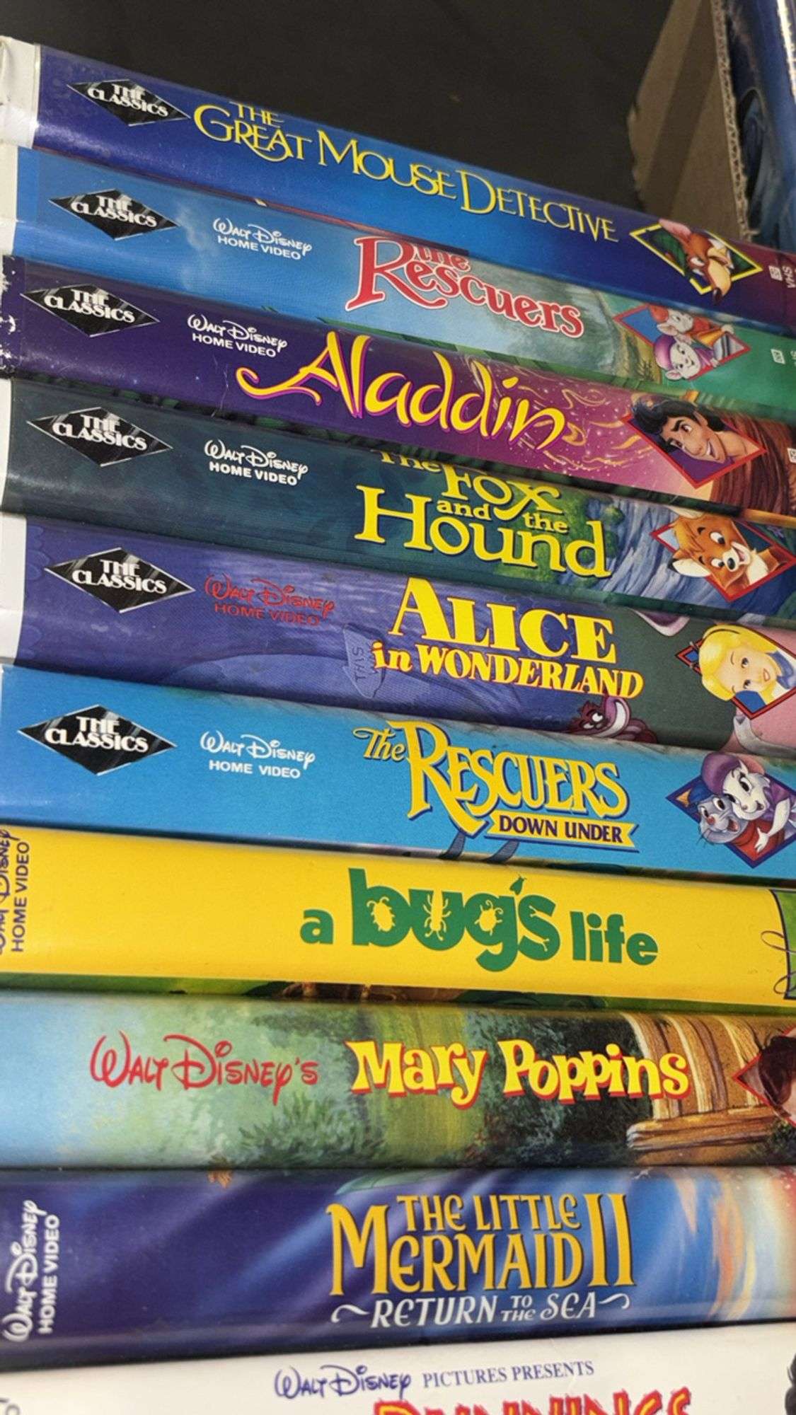 Collection of Disney VHS Classics including The Lion King, Aladdin