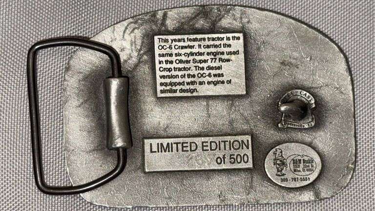 1994 Hart Parr-Oliver Collector Belt Buckle, Oliver OC-6 Crawler, Limited Edition 281/500