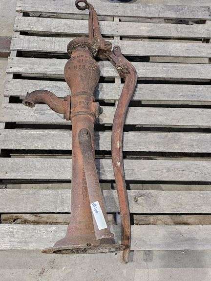 Dempster Mill Mfg Co Hand Water Pump, Cast Iron, Serial 2108