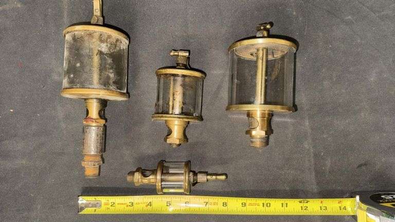 Brass Engine Oiler by Detroit Lubricator Co., Antique Lubrication Device