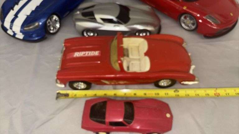 RC Toy Cars, Corvette & Riptide Models, Red/Blue/Silver