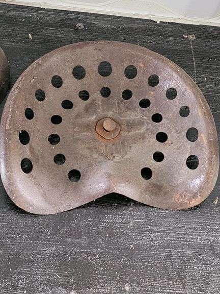 Vintage Metal Tractor Seats, 18"x14"